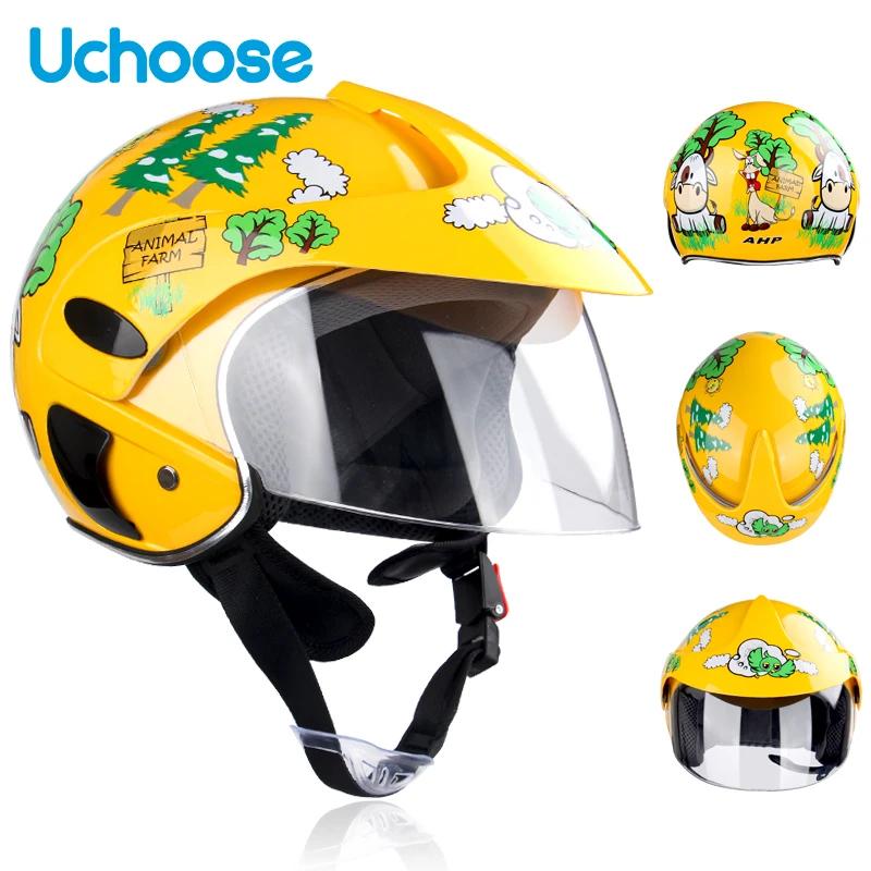 Uchoose-Capacete Infantil de Motocross, Capacetes de Segurança Confortáveis para Crianças, Capacete dos Desenhos Animados, Bicicleta, Idade 3-9 Anos - Image 1
