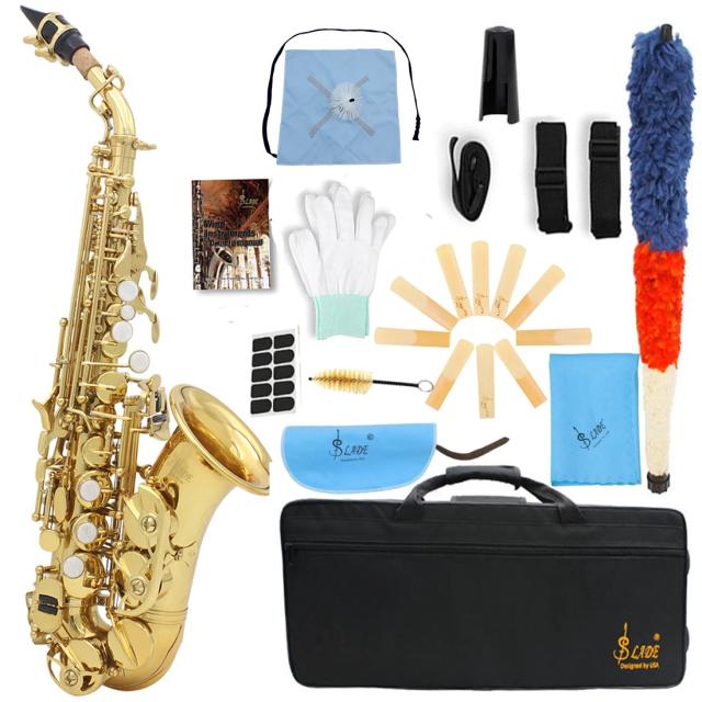 Saxofone Soprano Goden Profissional B com Caixa e Acessórios para Músicos Apaixonados
