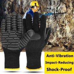 Luvas de proteção de trabalho mecânico resistente a choques, Anti vibração, Absorção de choque, Resistente, Confortável de usar - Image 2