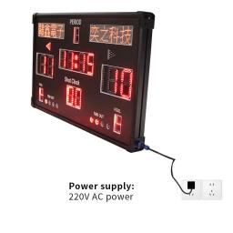 LED Basquete Digital Placar, Eletrônico Sports Placar, 15 Dígitos, 24 Segundo Relógio Tiro - Image 2