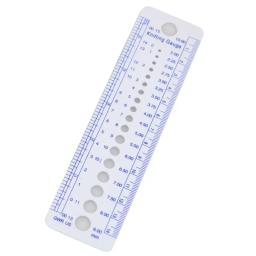 3 pces régua reino unido eua canadá tamanhos acessórios de tricô agulha calibre Polegada ferramenta de costura cm 2-10mm tamanho medida ferramentas - Image 2