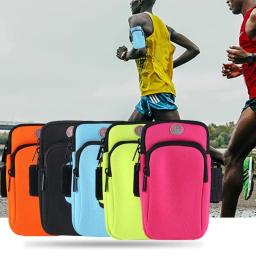 Neoprene braçadeira para esportes, portátil, impermeável, respirável, malha, universal, preto, azul, verde, para telefone, dinheiro, universal - Image 1