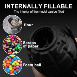 Brinquedo plástico de granadas de mão F1 Modelo de granada de paintball de airsoft manequim para jogo CS de suporte de dramatização Granadas de impacto movidas a mola - Image 3