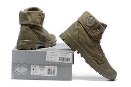 Original paládio pallabrouse verde tênis virar das mulheres dos homens workwear tornozelo botas de lona sapatos casuais sapatos caminhada Eur39-45 - Image 2