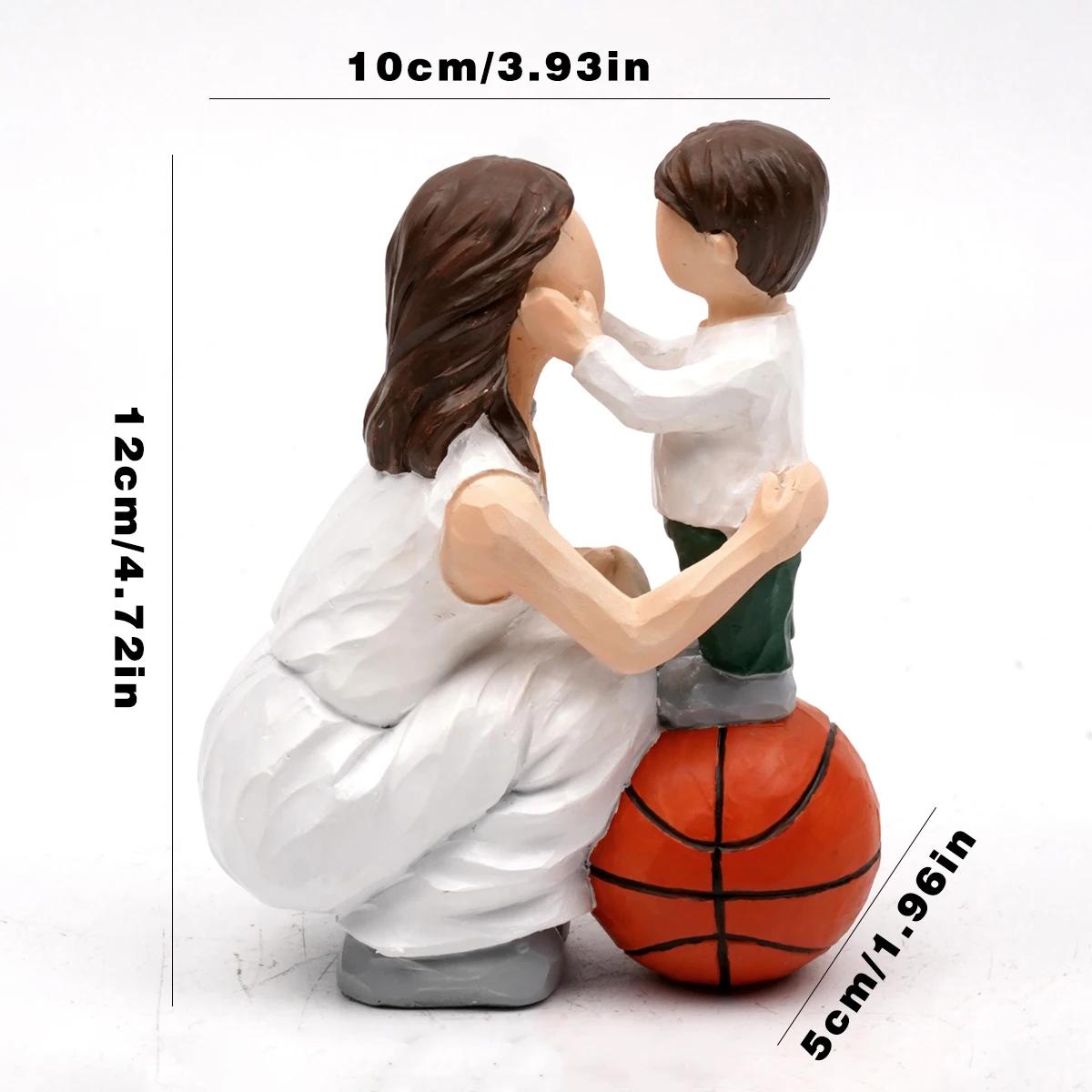 Família e família série resina estátua imitação, decoração desktop, ornamento, Natal e presente Thanksgiving - Image 1