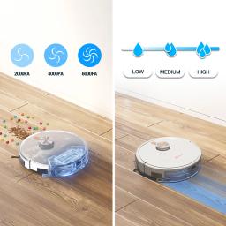 Robô aspirador de pó Neatsvor x600pro 6000pa molhado seco mop casa inteligente varrer poeira app wifi navegação a laser aspirador robô - Image 3