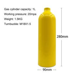 Tanque De Oxigênio De Mergulho De Alta Pressão, Cilindro De Liga De Alumínio, 1L, 2L, Tanque De Oxigênio De Mergulho, 20Mpa - Image 3