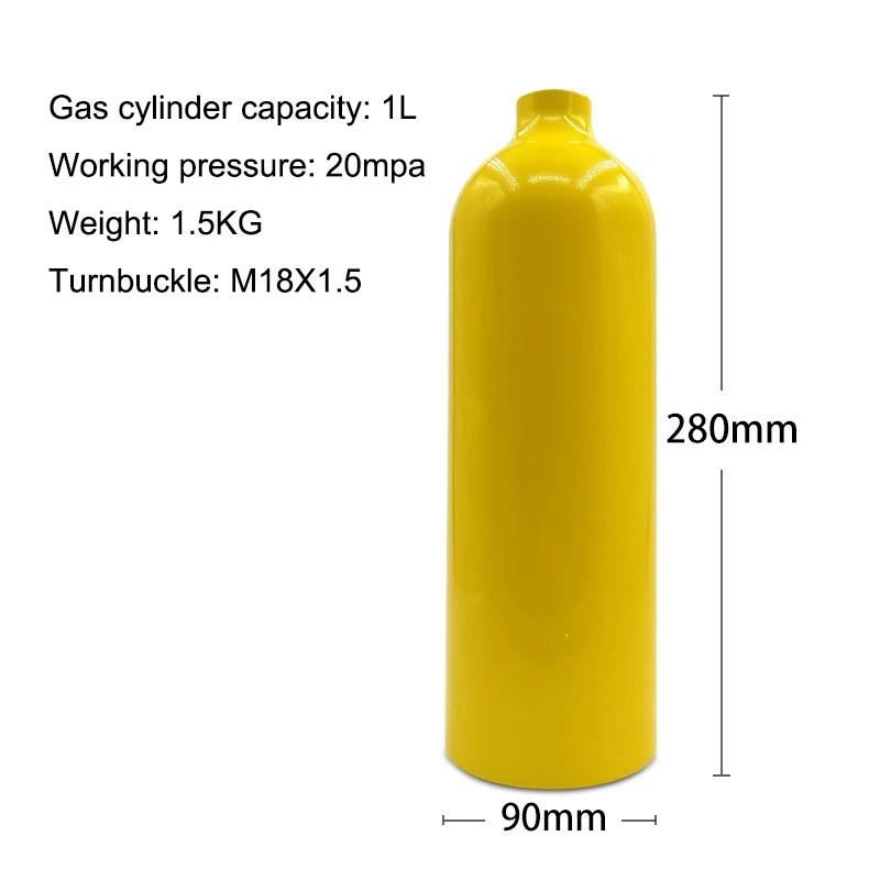 Tanque De Oxigênio De Mergulho De Alta Pressão, Cilindro De Liga De Alumínio, 1L, 2L, Tanque De Oxigênio De Mergulho, 20Mpa - Image 1