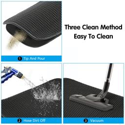 Dupla camada Cat Litter Mat, antiderrapante Litter Pads, caixa impermeável Litter, Pet Acessórios, S Cama Limpa, U4n4 - Image 6