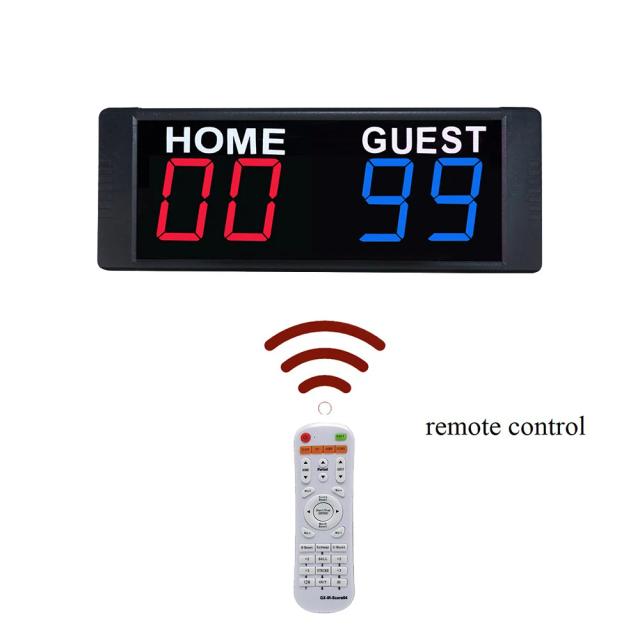 Mini Placar Portátil de Basquete com Display LED, Controle Remoto e Brilho Ajustável para Jogos Diversão Garantida