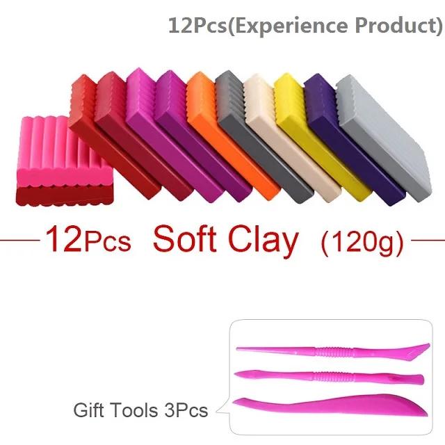 Kit de Argila de Modelagem Soft Fimo para Crianças com Blocos Coloridos para Criação de Figuras, DIY e Presentes Criativos