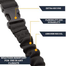 Tactical Gun Sling Tiro Militar Ajustável 3 Ponto Bungee Airsoft Rifle Strapping Belt Caça Caminhadas Acessórios - Image 3