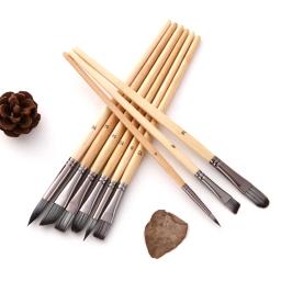 24 pçs profissional pintura pincel artistas kit para iniciante aquarela óleo pedra rocha pintura da lona mininaturas diy eas - Image 2