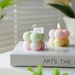 Vela pequena do cubo da bolha, estilo do Ins, velas perfumadas decorativas, decoração do quarto, recordações criativas para convidados do casamento - Image 3