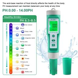 Medidor de qualidade da água digital, testador multifunções para aquários, PH, CE, TDS, ORP, H2, fértil, salinidade, S.G. Temperatura, 10 em 1 - Image 2