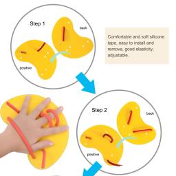 Luvas De Treinamento De Pás De Natação De Silicone para Adultos e Crianças, Luvas De Mão, Nadadeiras De Barbatanas, Acessórios Profissionais Para Esportes Aquáticos - Image 5