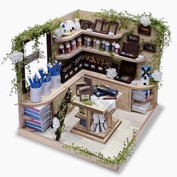 Loja de Pigmentos Casa Casas de Bonecas, Kits de Construção em Miniatura, Dollhouse com Móveis, Villa para Meninas, Presentes de Aniversário - Image 1