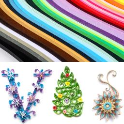 Conjunto de tiras de papel quilling de cores mistas/caneta de agulha de ondulação rolante para origami artesanal crianças diy arte artesanato 2023 - Image 1