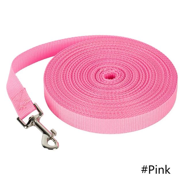 Corda de Reboque Longa em Nylon para Cães e Gatos - Opções de 1.5m a 10m, 6 Cores Disponíveis, Ideal para Treinamento e Caminhada