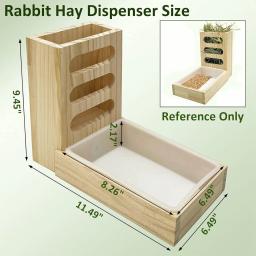 Alimentador de Feno de Coelho com Litter Box, Rack, Suporte para Pequenos Animais, Hamster, Coelho, Chinchilla, Guiné, Porco - Image 6