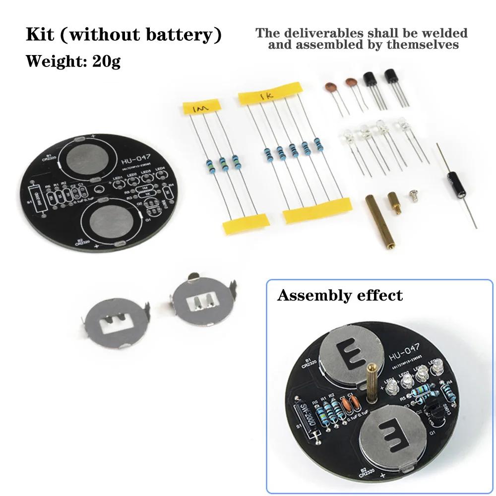 Eletrônico Desktop LED giroscópio giratório Kit, placas PCB, luz intermitente, placa de circuito para solda prática e treinamento, DIY - Image 1