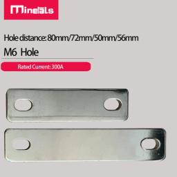 Conector de bateria de cobre do barramento, distância do furo barra do ônibus M6, 72mm, 50mm, 56mm, 80mm, 100AH, 280AH, 310AH, 320AH, LiFePo4, corrente 300A - Image 2