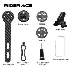 RIDERACE-Suporte De Computador De Bicicleta De Fibra De Carbono, Montagem GPS De Bicicleta De Estrada, Cronômetro De Ciclismo, Velocímetro Rack, Garmin, Bryton, GOPRO - Image 1