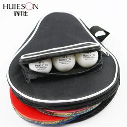 Huieson-Estojo De Raquete De Tênis De Mesa, Tamanho Duplo, Forma De Cabaça, Tecido Oxford, Bolsa Exterior Com Zíper, 2 Ping Pong Paddle, 3 Bolas - Image 1