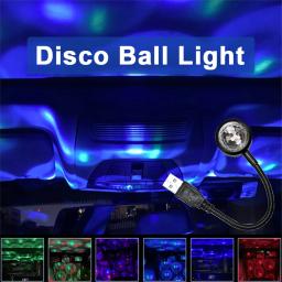 Mini usb música rhythm luz mágica efeito de palco lâmpada de projeção led festa discoteca palco lâmpada decoração do carro atmosfera noite luz - Image 3