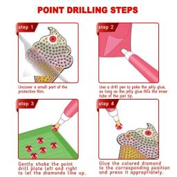 Pintura de diamante Artesanato Conjunto para Crianças, Sereia Animal Chaveiro, Artesanal, DIY, Presente, 15 Pcs - Image 6