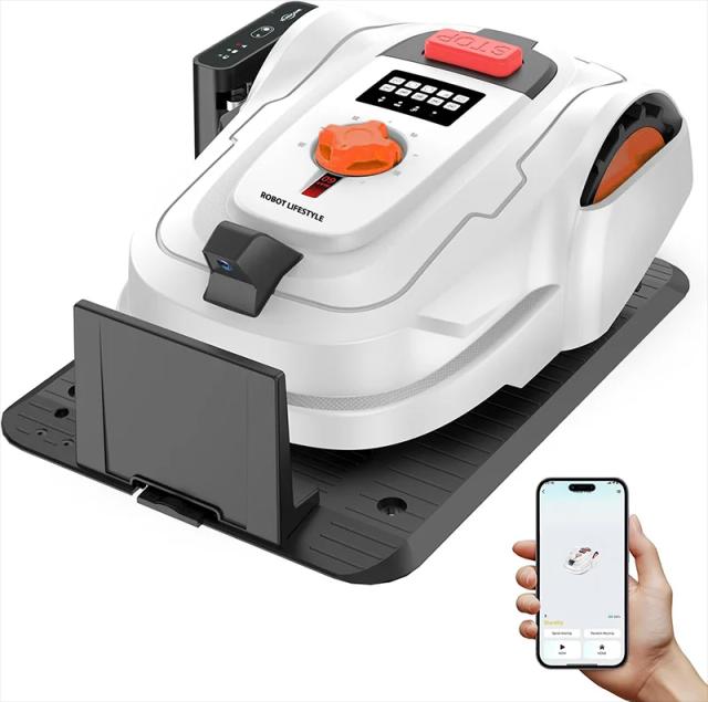 ROBOT LIFESTYLE Cortador de Grama Robótico Inteligente 1000m² Controle por App Sensor Visual