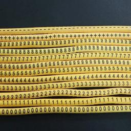 Frete grátis 100/500 peças marcadores de cabo amarelo ABCDEFGHIJ EC-0/1/2/3 0.5 0.75 1 1.5 2.5 4 6 8 10 12 16MM2 para tubulação de diâmetro de fio - Image 5