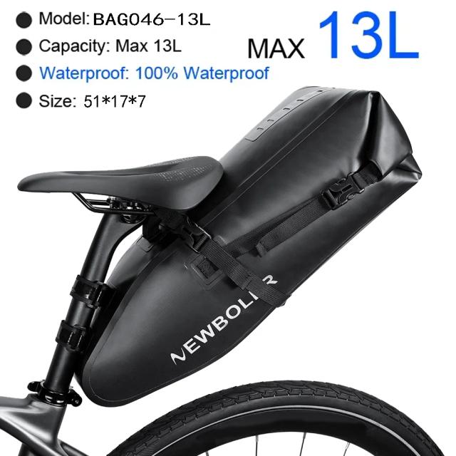 Newboler Saco de Selim de Bicicleta 10L Impermeável para Estrada e MTB