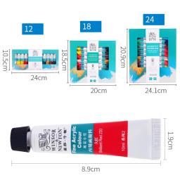 Conjunto de tintas acrílicas Kit de pintura a cores para artistas 12 ml Artesanato não tóxico Pintura Pigmento Canvas Rock Art DIY Ferramentas de desenho - Image 4