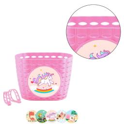 Cesta bicicletas plástico para menino menina cesta vime com alça fixação - Image 4