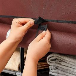 Dustproof Roupas Rack Organizador, Cabinet Clothing Organizer Box, DecoTeam 28105, Brasil Tamanho g, 8 Divisores Cor Brocade - Image 4