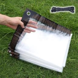 Capa de chuva transparente, grossa, à prova d'água, à prova de vento e à prova de neve, adequada para terraço, planta, galinha, jardim, varanda - Image 1