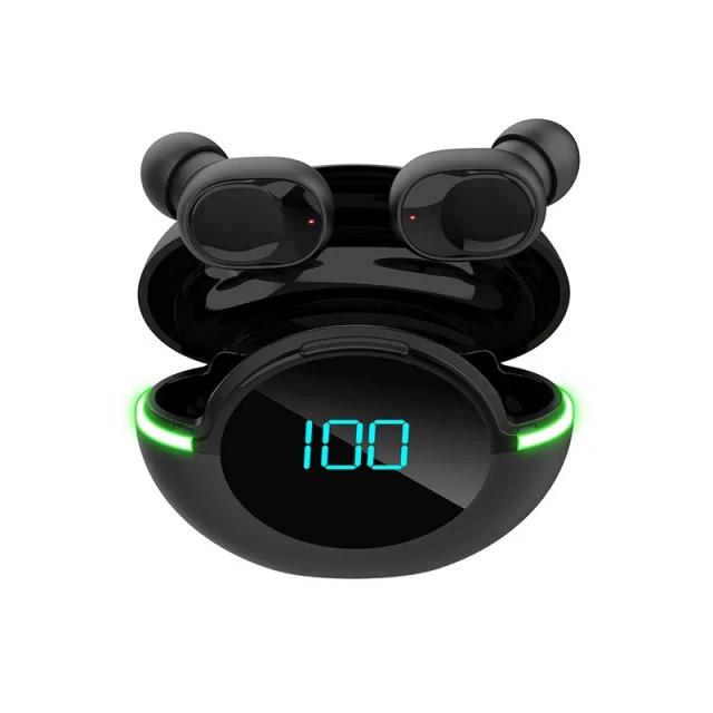 Fones de Ouvido Bluetooth Esportivos TWS Y80: Impermeáveis, com Redução de Ruído e Display Digital para Jogos e eSports