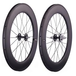 CSC 700C Pista de rodas de bicicleta de carbono engrenagem fixa flip flop 38mm 50mm 60mm 88mm de profundidade 25mm de largura clincher tubeless roda de bicicleta - Image 6