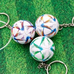 Jogo de futebol bola chaveiro simulação de couro do plutônio tridimensional pingente fã esportes presentes design competitivo comemoração - Image 1