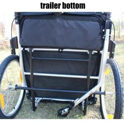 Dois Assentos Outdoor Bicycle Wagon para Crianças, Twins Bike Trailer, Big Wheel Baby Stroller, Jogger Dobrável, 20 in, 2 Assentos - Image 2