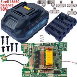 Equilíbrio 5 células 18650 para kits de revestimento de bateria de lítio Makita 18V carcaça 3Ah 2,5Ah 2Ah - Image 1