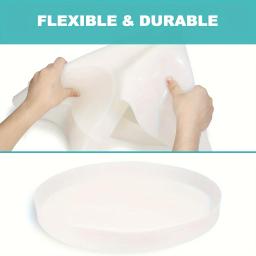 Moldes De Fundição De Silicone De Mesa De Resina, Molde Epóxi Redondo Grande, Mesa De Fabricação, Placa De Charcutaria, 1Pc, 24" - Image 4
