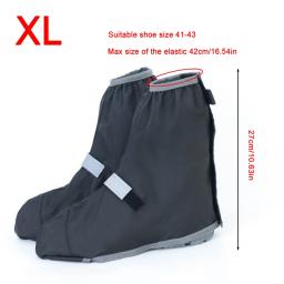 Capas de bicicleta com preto reflexivo, Fixadores ajustáveis para ciclismo, Capa de chuva impermeável, Sapatos ao ar livre - Image 6