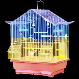Pequena casa ao ar livre do pássaro com gaiolas, gaiola, brinquedos, produtos para animais, mochila, Hamster, Budgie, Jaula, Pajaro, RR50BN - Image 2