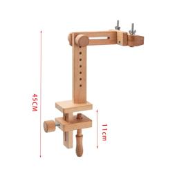 Suporte de costura cruzada ajustável 367A Suporte de aro de madeira para bordado para artesanato - Image 6