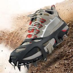 Sapato de neve antiderrapante, Espinhos de grampo de tração, Sapatos Crampon, Capas de Botas, 18 Dentes, 1 Par - Image 4