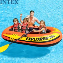 Ponto intex58331 explorador de duas pessoas barco inflável pai-filho 2-pessoa caiaque mão remo rafting barco trilha de ar - Image 5