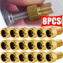 Adaptador de bomba de válvula de bicicleta, 8-2 peças, conversor de válvula de bicicleta presta para schrader, bico de conversão, adaptador de inflação, acessórios de bicicleta - Image 1