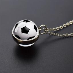 Bandeira nacional vidro bola colar, futebol jogo, futebol pingente, clube fã presente, 2022 - Image 2